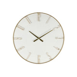 Orologio da parete Bizzotto Pierre in MDF bianco e acciaio oro 60 cm