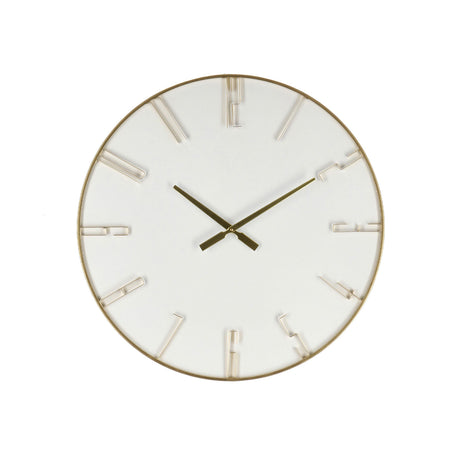 Orologio da parete Bizzotto Pierre in MDF bianco e acciaio oro 60 cm