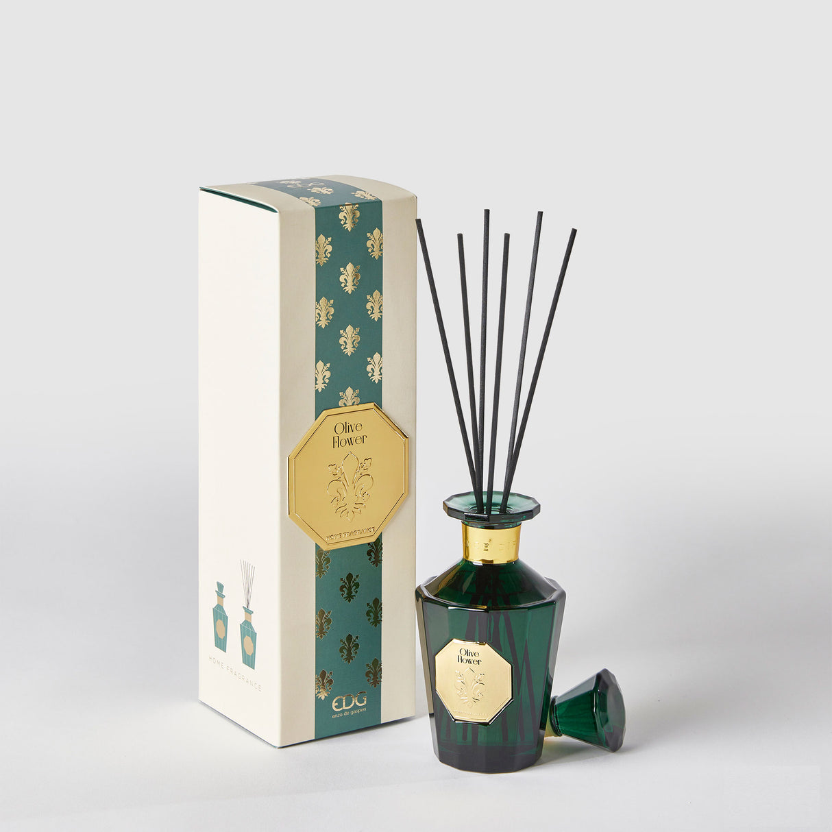 Diffusore a bastoncini EDG in vetro Goldlily 230 ml altezza 18 cm