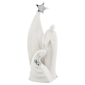 Presepe Natività Bongelli Preziosi in marmorino bianco altezza 37 cm