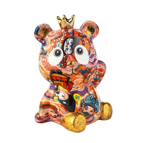 Salvadanaio Panda Brandani in dolomite multicolore 12x11 cm