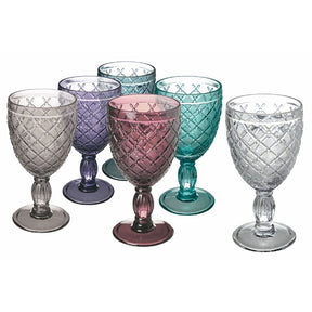 Set 6 calici Castle Villa D'Este Home Tivoli in vetro colorato 280ml