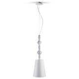 Lampada a sospensione Belle de Nuit Lladrò in porcellana 170x23 cm