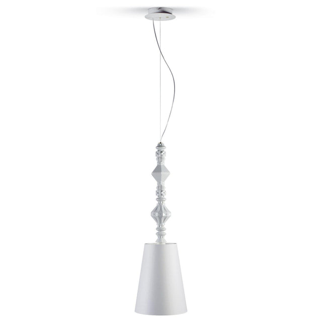 Lampada a sospensione Belle de Nuit Lladrò in porcellana 170x23 cm