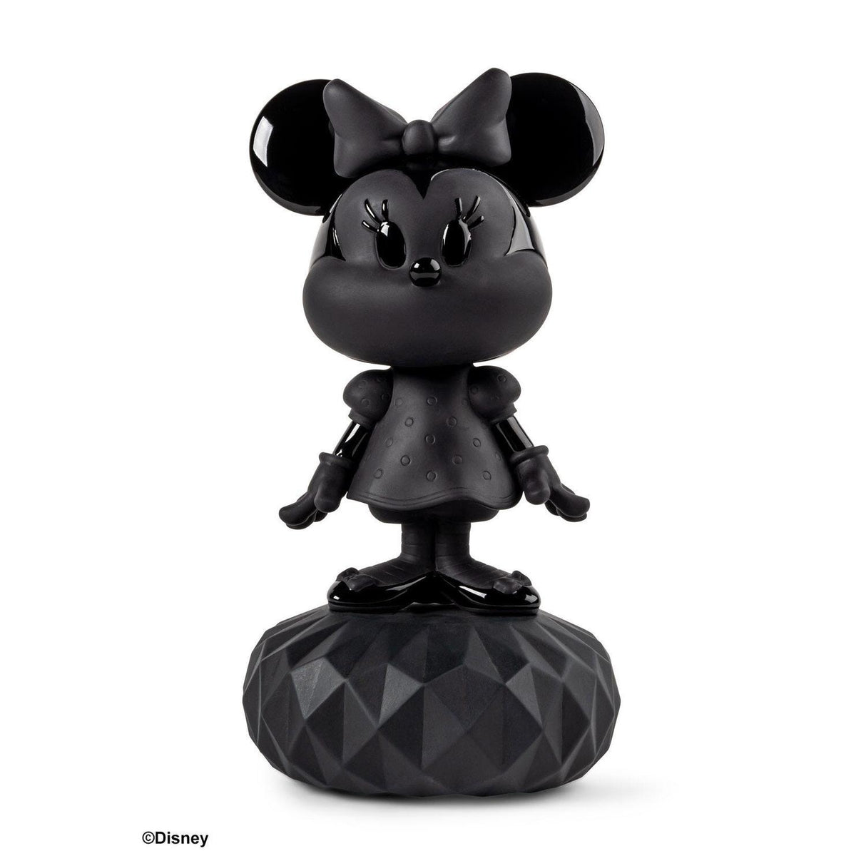 Scultura Minnie Total Black Lladrò in porcellana nera 31x17 cm