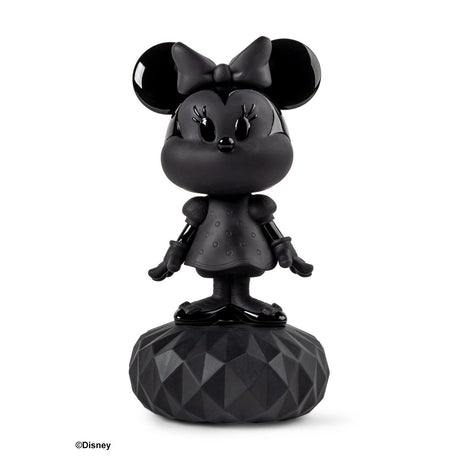 Scultura Minnie Total Black Lladrò in porcellana nera 31x17 cm