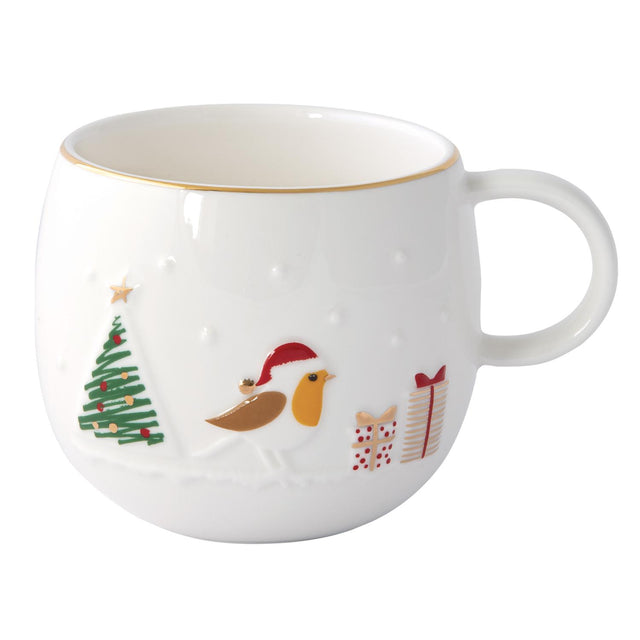 Tazza mug Let It Snow Easy Life in porcellana con decoro natalizio 400 ml