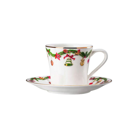 Tazza espresso con piattino Hutschenreuther in porcellana decorata 90ml