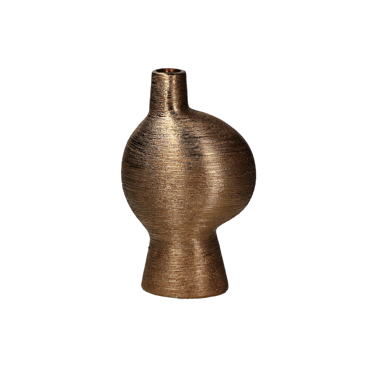 Vaso Eufemia Rituali Domestici in ceramica oro 12x8x20 cm