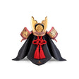 Elmo da samurai Lladrò in porcellana opaca con decori oro 35x20 cm