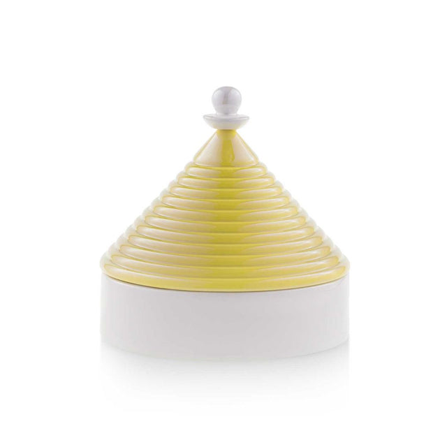 Scatola Trullo Pugliese Emò Italia in ceramica gialla 9 cm