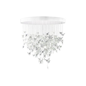 Lampada a sospensione Niagara Lladrò in porcellana bianca 285x200 cm