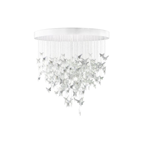 Lampada a sospensione Niagara Lladrò in porcellana bianca 285x200 cm