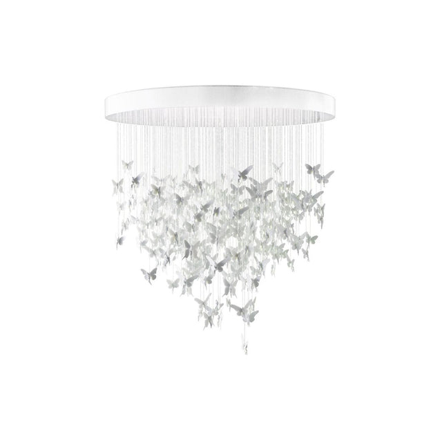 Lampada a sospensione Niagara Lladrò in porcellana bianca 285x200 cm
