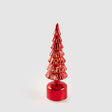 Pino Twist EDG in vetro rosso con luci LED e musica 35x9,5 cm