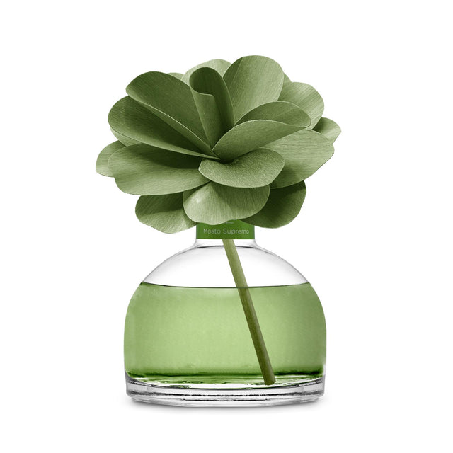 Diffusore a bastoncini Muha Flower 200 ml con fiore in legno Mosto Supremo