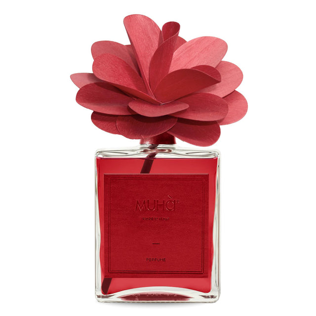 Diffusore a bastoncini Muha' Rosa con fiore decorativo Arancio e Cannella