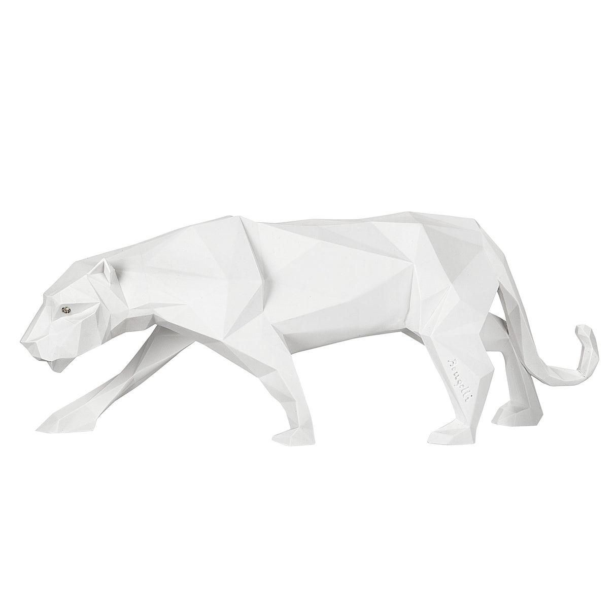 Pantera stilizzata Bongelli Preziosi in marmorino bianco 17x10 cm