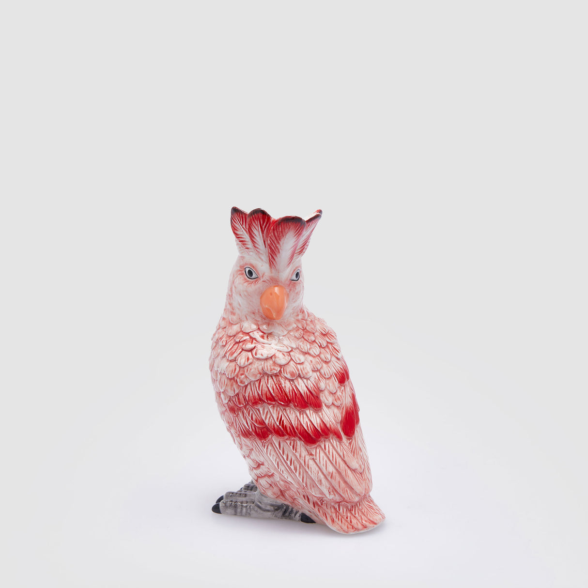 Vaso Pappagallo EDG in ceramica con decorazione rossa 22x13 cm