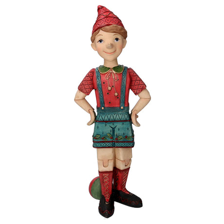 Statuina Pinocchio Vacchetti in resina decorazione natalizia 40 cm