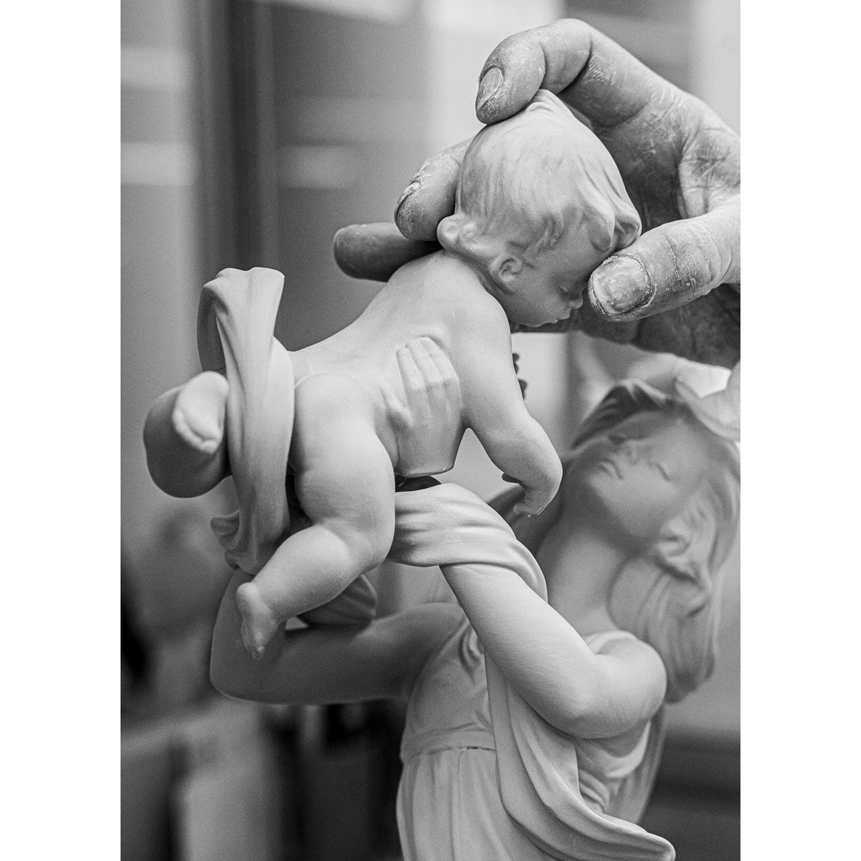 LLADRO' Figurina Madre Il Mio Bellissimo BebE' 46x29cm Porcellana
