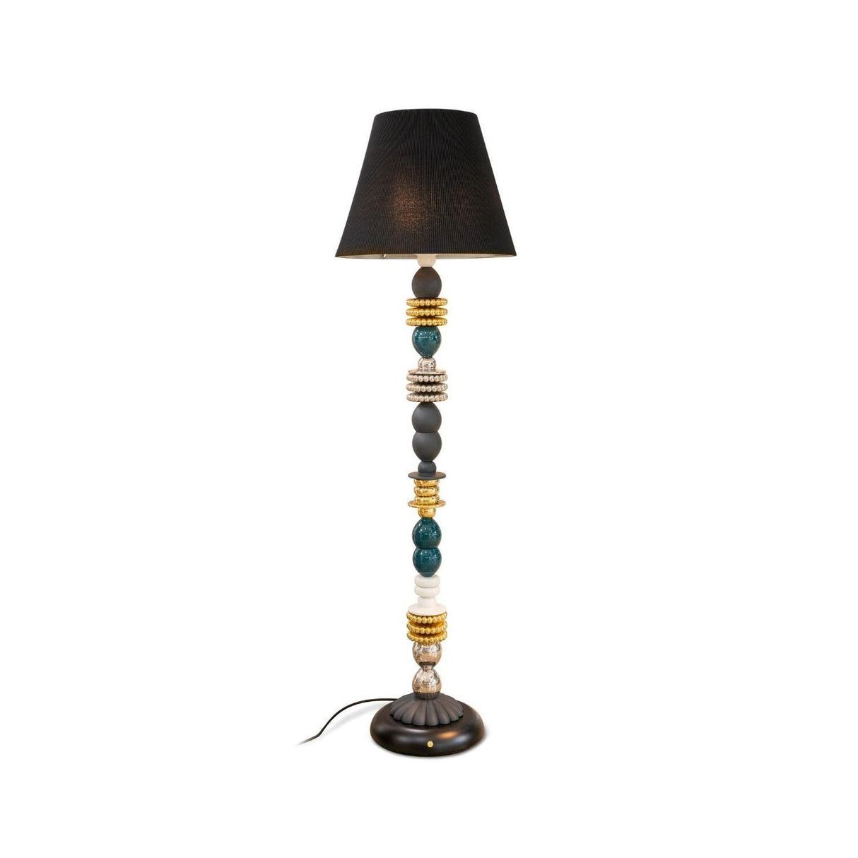Lampada da terra Firefly Lladrò in porcellana decori metallizzati 159x45 cm
