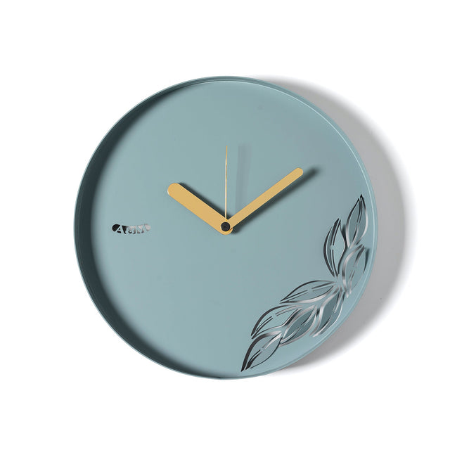 Orologio minimal Alba Arti & Mestieri in ferro colore verde marino 30x30 cm