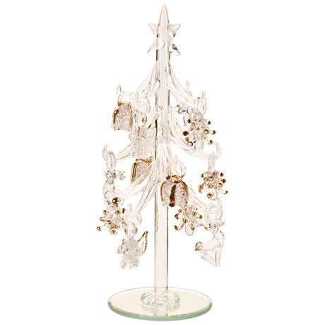 Albero di Natale Villeroy & Boch in vetro con decori dorati 8 cm
