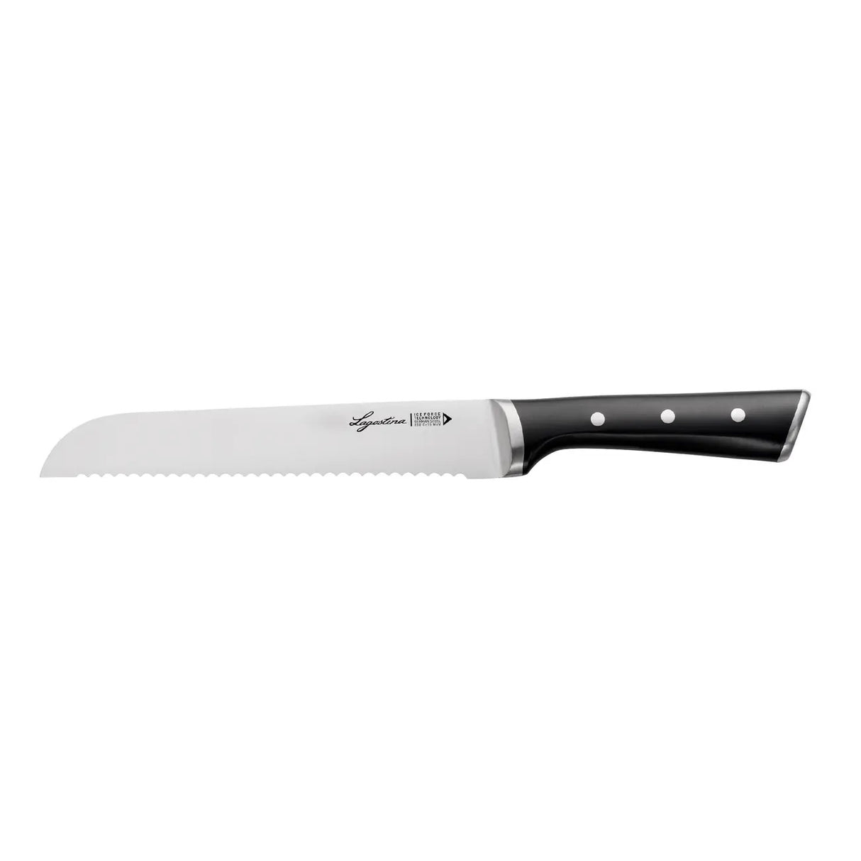 Coltello pane Iceforce Lagostina in acciaio inox 20 cm con manico ergonomico