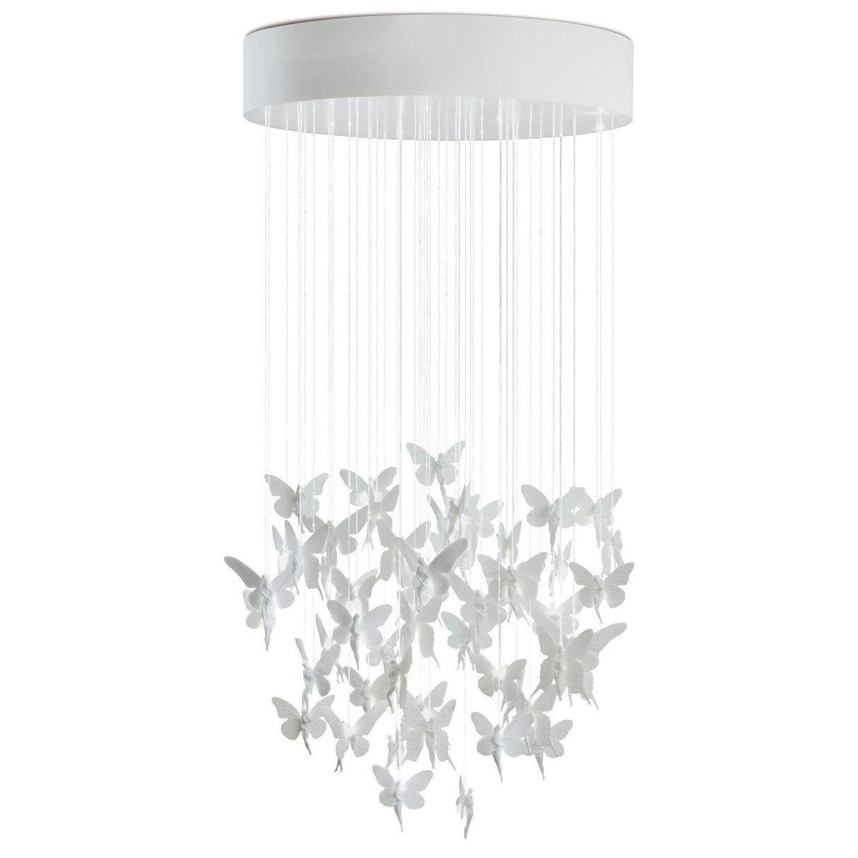 Lampada a sospensione Niagara Lladrò in porcellana 170x80 cm