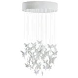 Lampada a sospensione Niagara Lladrò in porcellana 170x80 cm