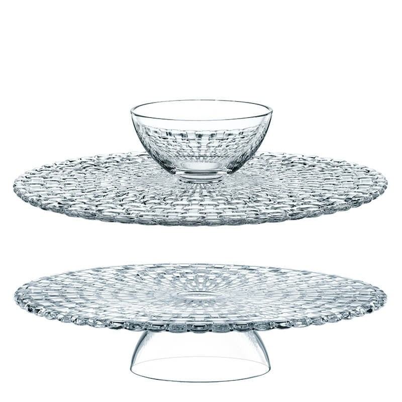 Alzata per torta Bossa Nova Nachtmann in cristallo sfaccettato 32 cm