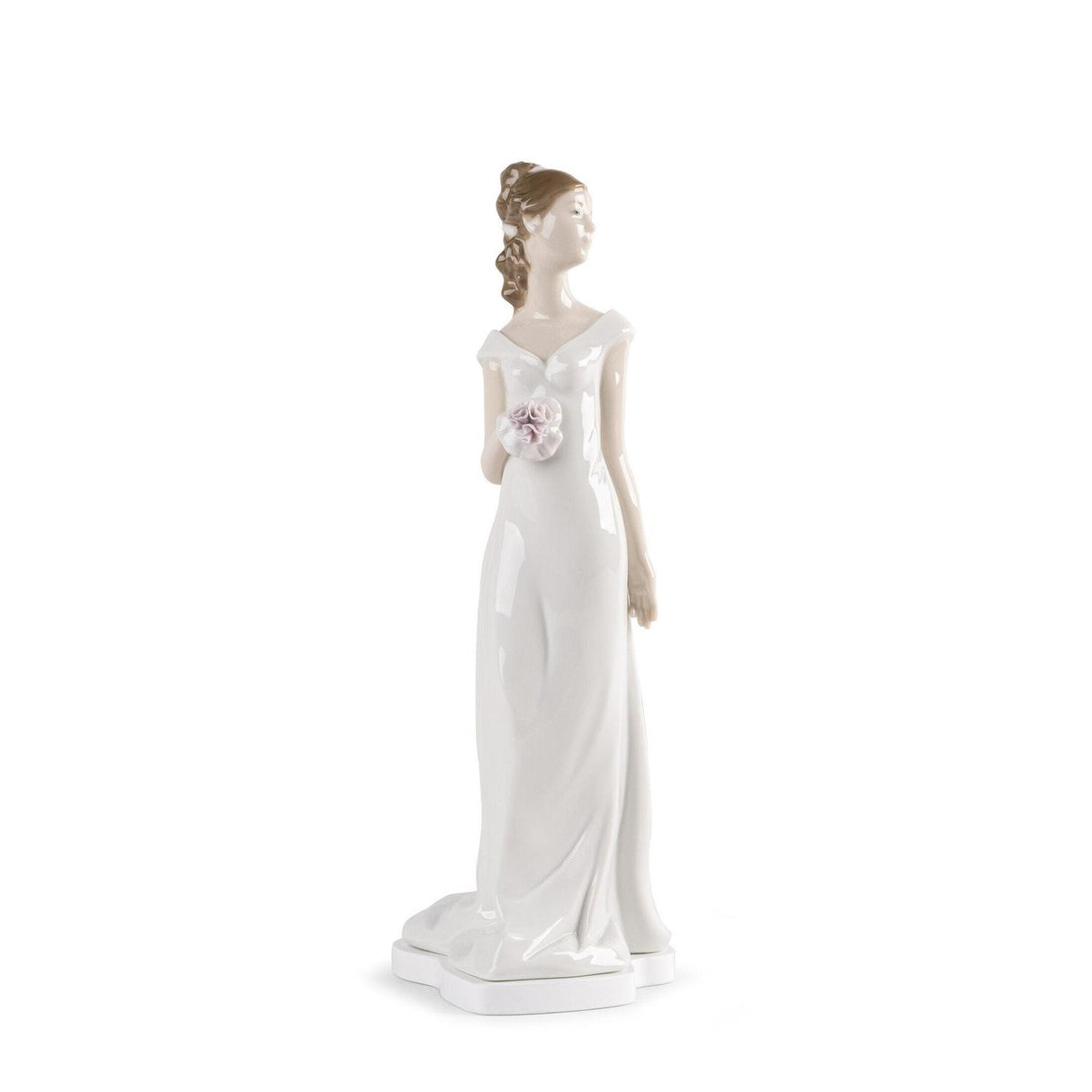 Statuetta sposa Anime Gemelle Lladrò in porcellana lucida 29x10 cm