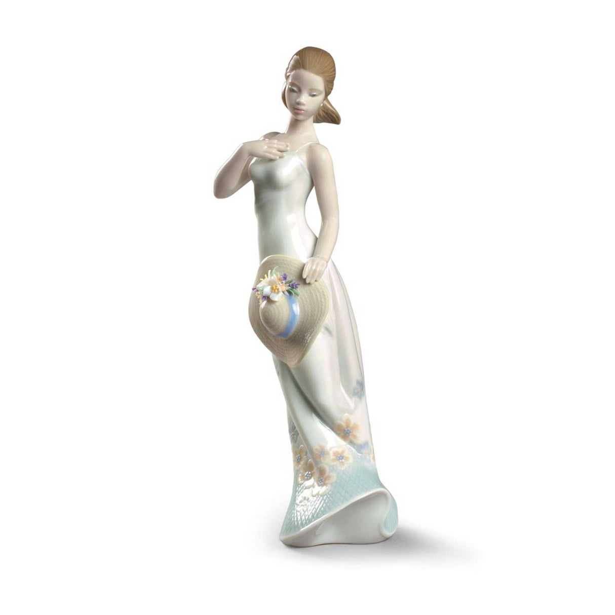 Statuina Giorni di Primavera Lladrò in porcellana lucida 29 cm