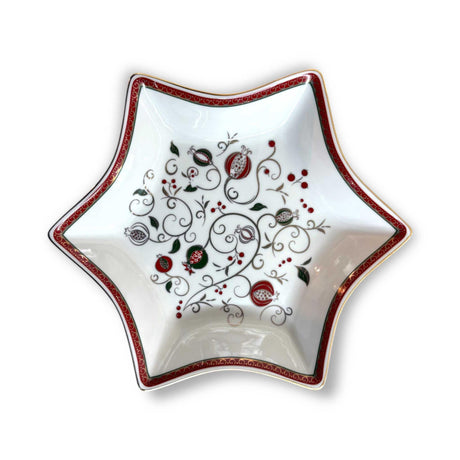 Vassoietto a stella Brandani in New Bone China 20,5 cm natalizio