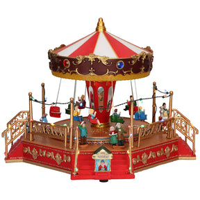 Carosello musicale Timstor in plastica con luci LED 36x29x27 cm