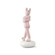 Scultura Embraced Pink Lladrò in porcellana design 57x25 cm