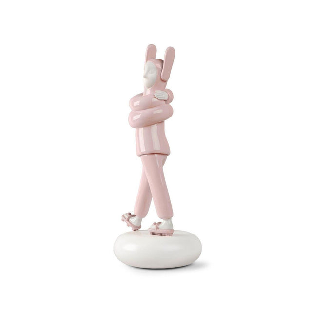 Scultura Embraced Pink Lladrò in porcellana design 57x25 cm