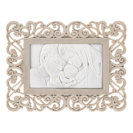 Portafoto Sacra Famiglia Bongelli Preziosi in marmorino 17x13 cm