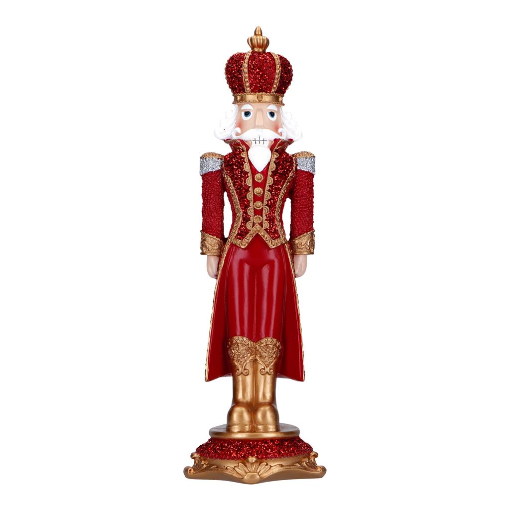 Schiaccianoci natalizio Timstor in poliresina rosso 43,5 cm