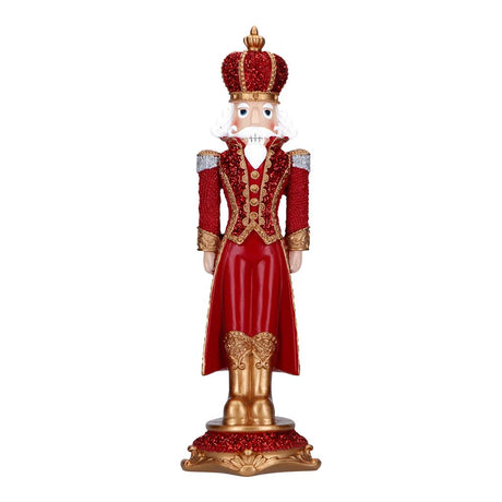 Schiaccianoci natalizio Timstor in poliresina rosso 43,5 cm