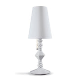 Lampada da tavolo Belle De Nuit Lladrò in porcellana bianca 57x20 cm
