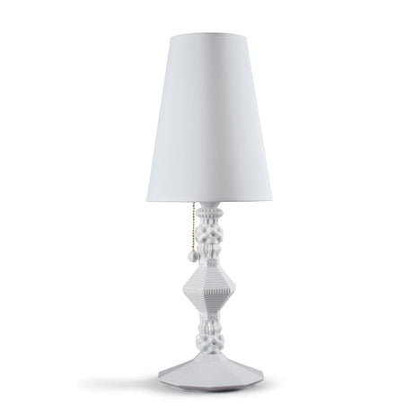 Lampada da tavolo Belle De Nuit Lladrò in porcellana bianca 57x20 cm