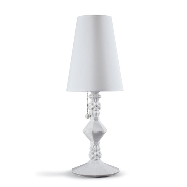 Lampada da tavolo Belle De Nuit Lladrò in porcellana bianca 57x20 cm