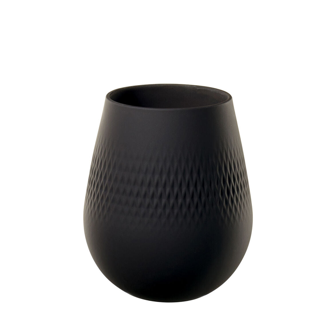 Vaso Carré Manufacture Collier Villeroy & Boch in ceramica nera 14 cm