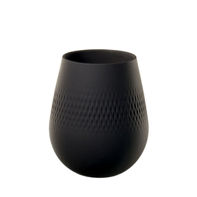 Vaso Carré Manufacture Collier Villeroy & Boch in ceramica nera 14 cm