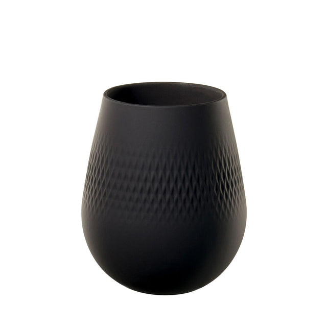 Vaso Carré Manufacture Collier Villeroy & Boch in ceramica nera 14 cm