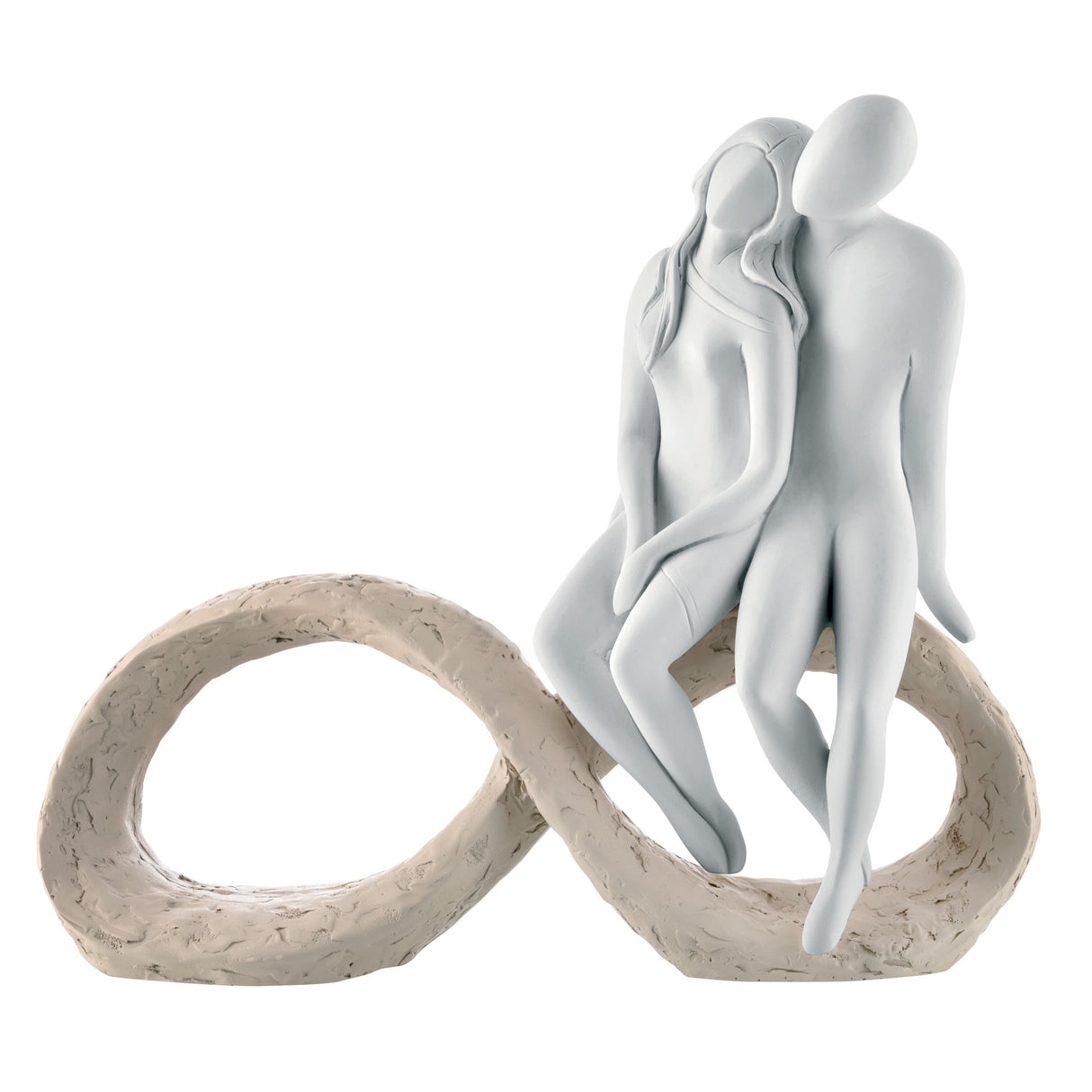 Scultura coppia innamorati Bongelli Preziosi in marmorino 14x12 cm