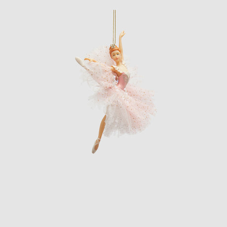 Addobbo ballerina EDG Enzo De Gasperi in resina rosa 18 cm