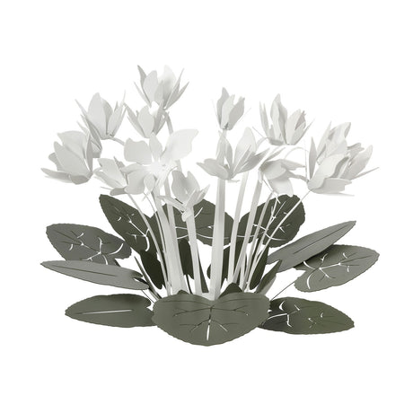 Centrotavola Ciclamino Arti e Mestieri in metallo design sinuoso